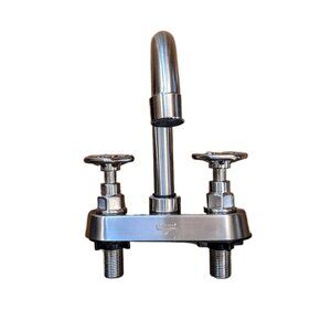 Modern Retro Style 2 Handle Brass Body Brushed Nickel Bathroom Faucet
